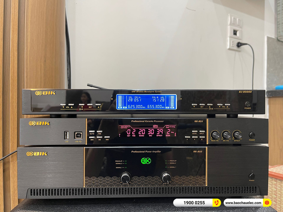 Lắp đặt d&agrave;n karaoke BIK hơn 49tr cho b&aacute;c Thoan tại H&agrave; Nội