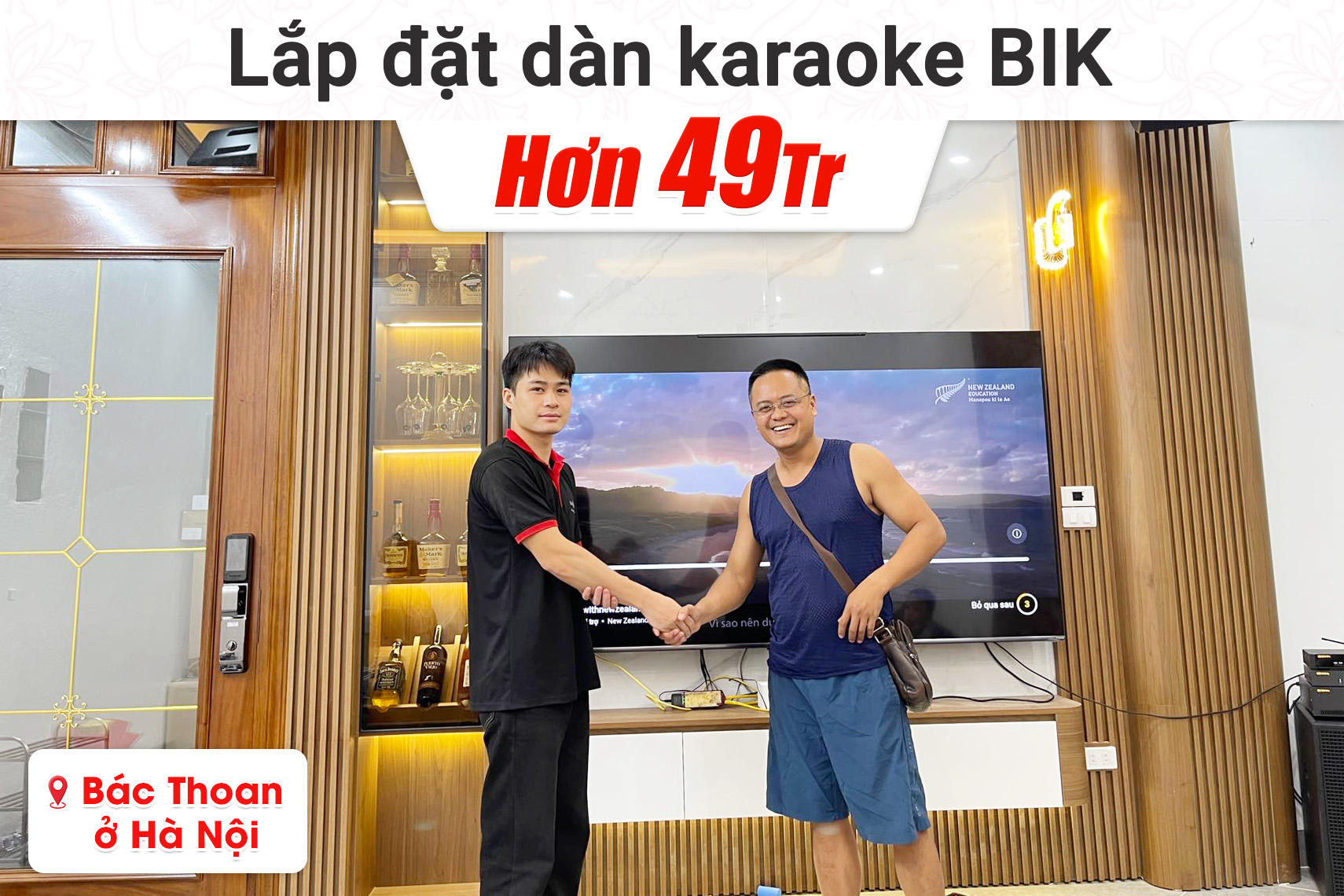 Lắp đặt dàn karaoke BIK hơn 49tr cho bác Thoan tại Hà Nội