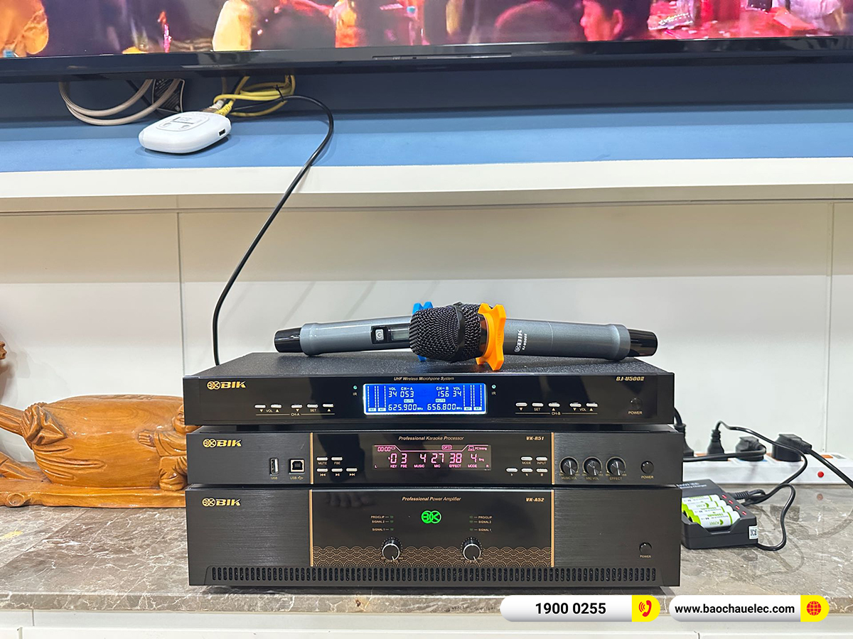 Lắp đặt d&agrave;n karaoke BIK hơn 43 triệu cho anh Chi tại H&agrave; Nội