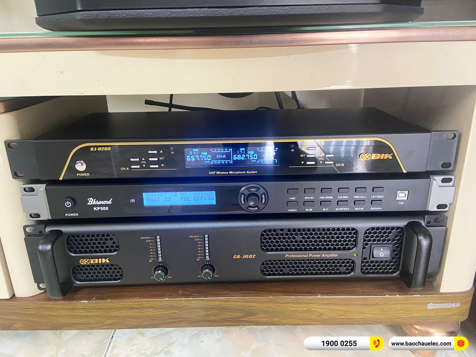 Lắp đặt d&agrave;n karaoke BIK gần 40tr cho anh Huy tại Hải Ph&ograve;ng