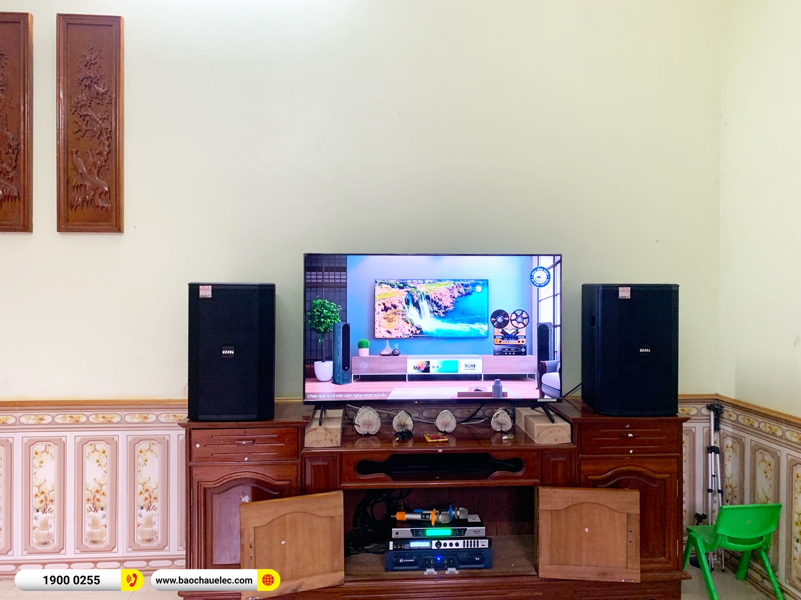 Lắp đặt d&agrave;n karaoke BIK hơn 37tr cho anh Nam tại H&agrave; Nội (BIK BSP 412II, Crown T5, X6 Luxury, BCE UGX12)