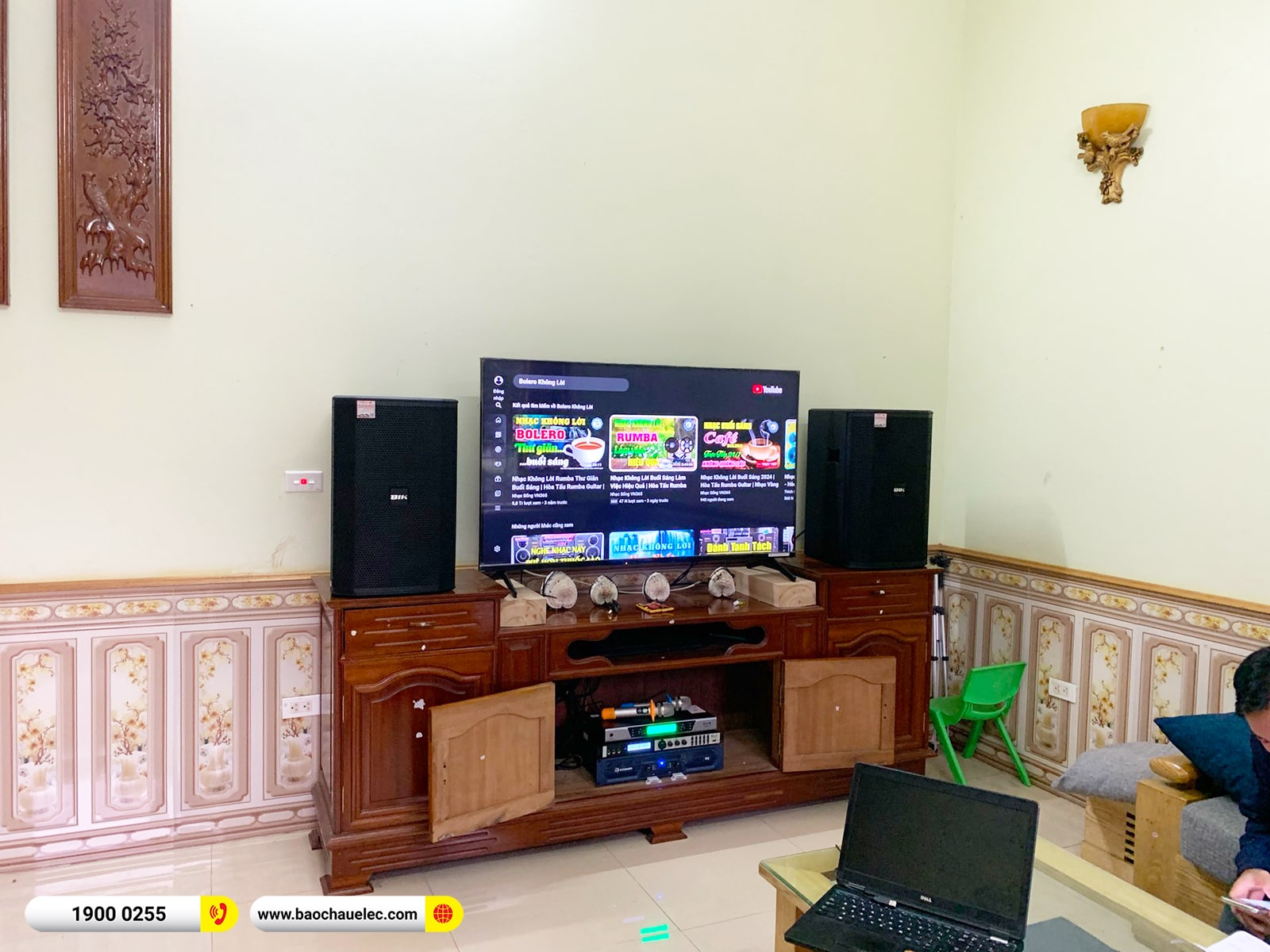 Lắp đặt d&agrave;n karaoke BIK hơn 37tr cho anh Nam tại H&agrave; Nội (BIK BSP 412II, Crown T5, X6 Luxury, BCE UGX12)