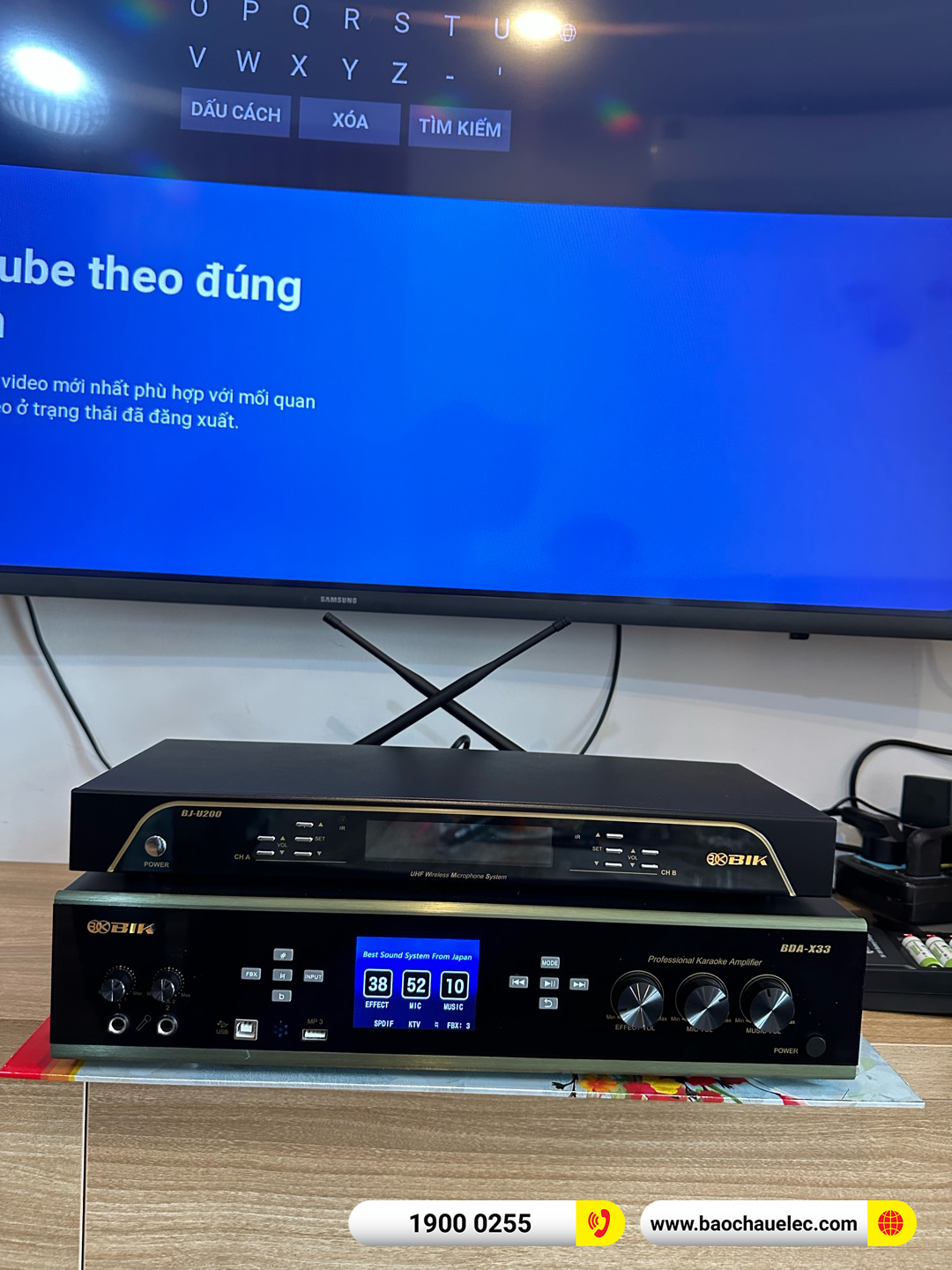 Lắp đặt d&agrave;n karaoke BIK hơn 15 triệu cho anh Thắng tại H&agrave; Nội