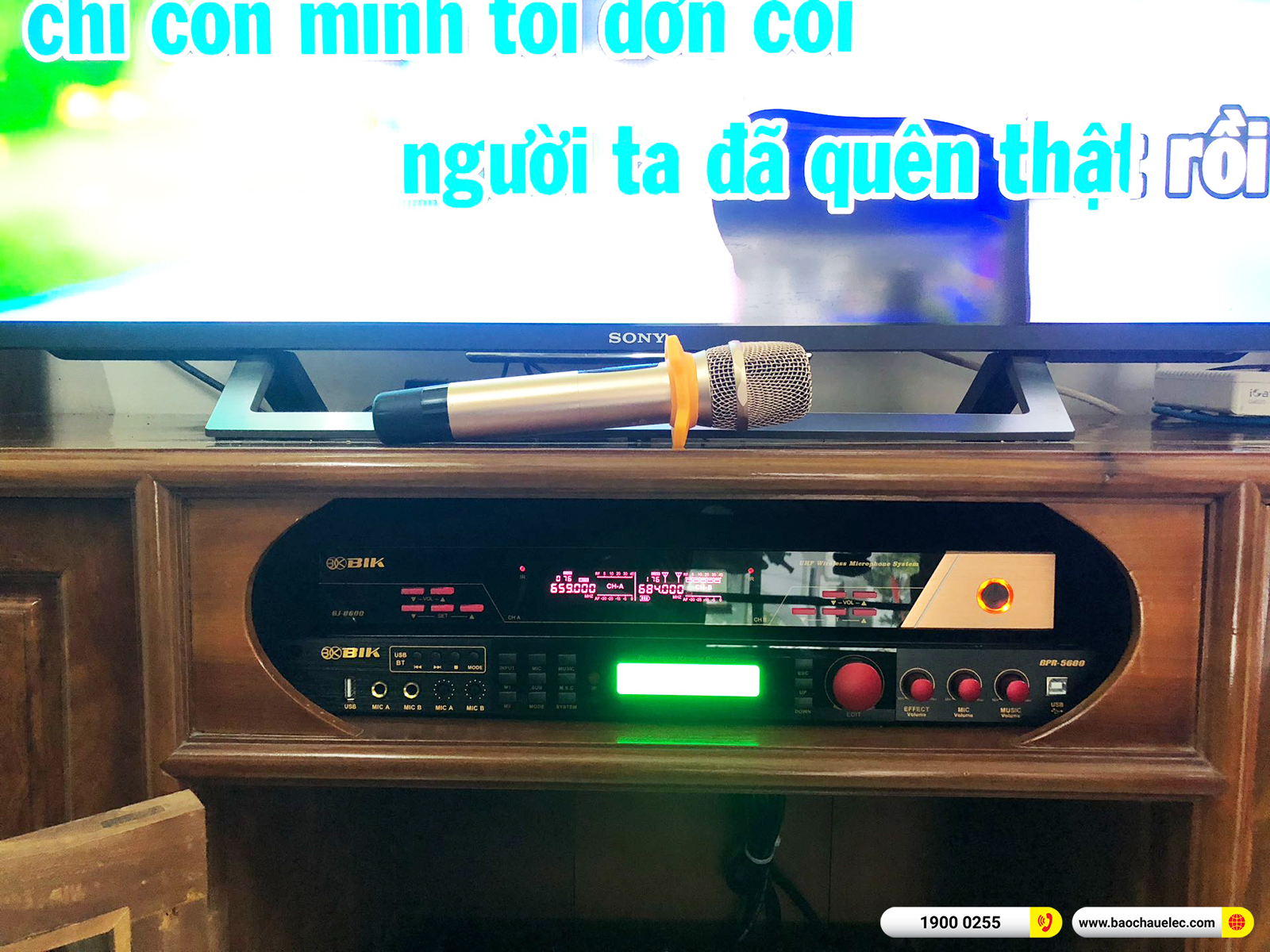 Lắp đặt d&agrave;n karaoke BIK hơn 42tr cho anh Th&agrave;nh tại H&agrave; Nội