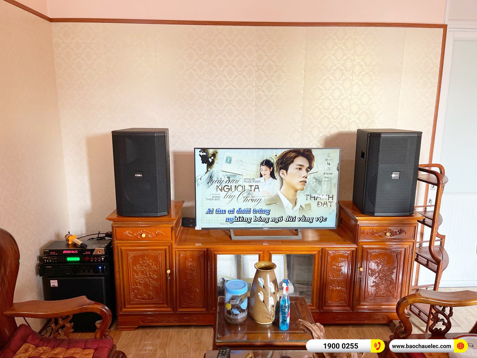 Lắp đặt d&agrave;n karaoke BIK hơn 47tr cho anh Thức tại Hải Ph&ograve;ng (BIK BSP 412II, VM630A, BPR-5600, BJ-W35, BJ-U600) 
