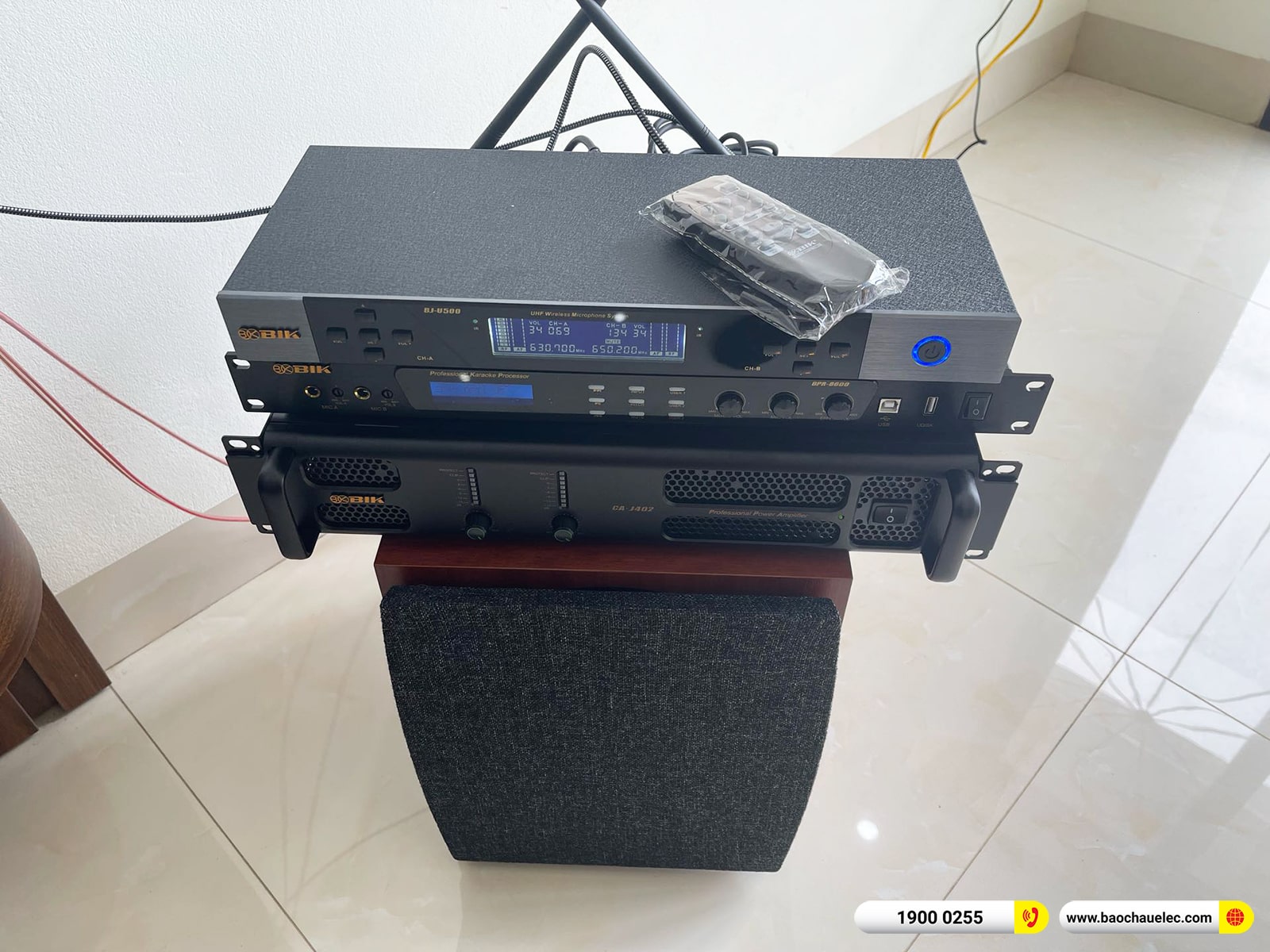 Lắp đặt d&agrave;n karaoke BIK hơn 30tr cho anh Trường tại Th&aacute;i B&igrave;nh 