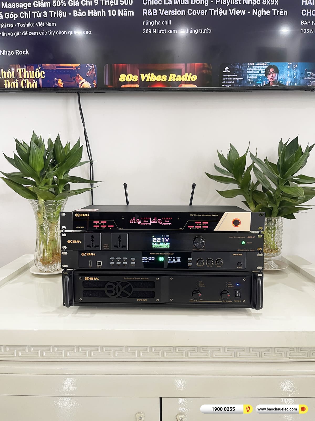 Lắp đặt d&agrave;n karaoke BIK hơn 50tr cho anh Tỷ tại Cần Thơ