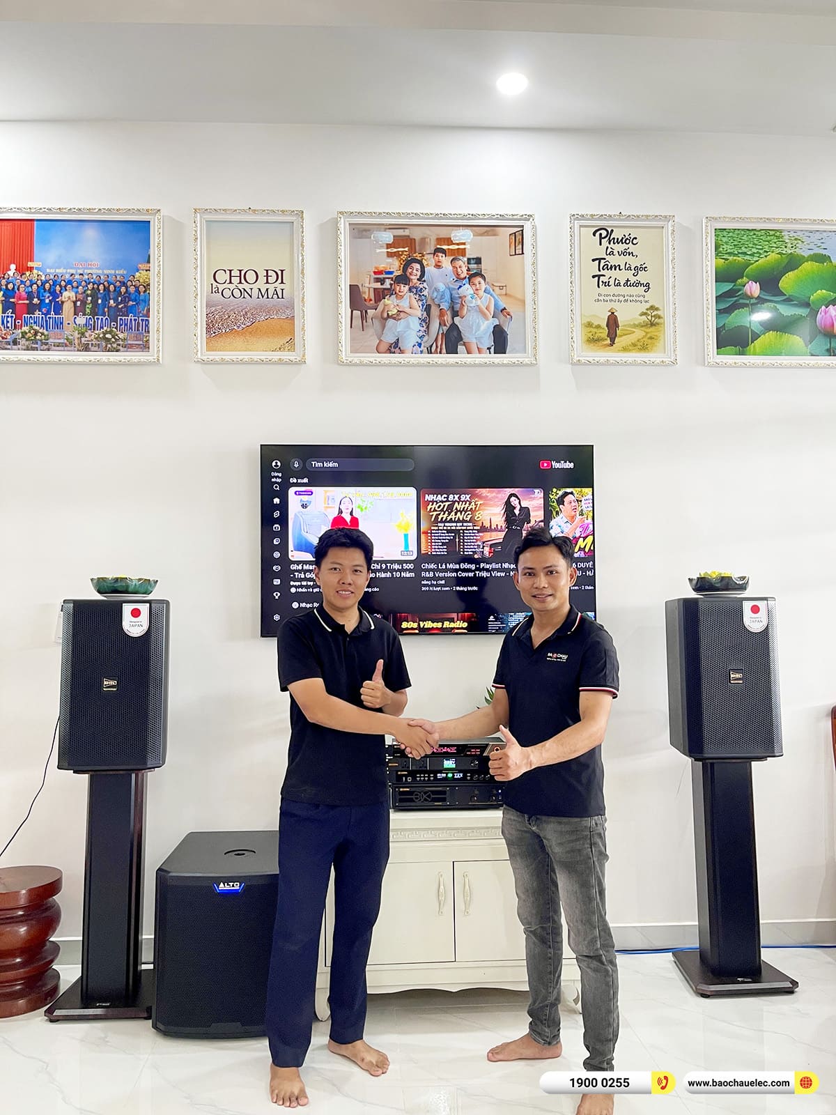 Lắp đặt d&agrave;n karaoke BIK hơn 50tr cho anh Tỷ tại Cần Thơ