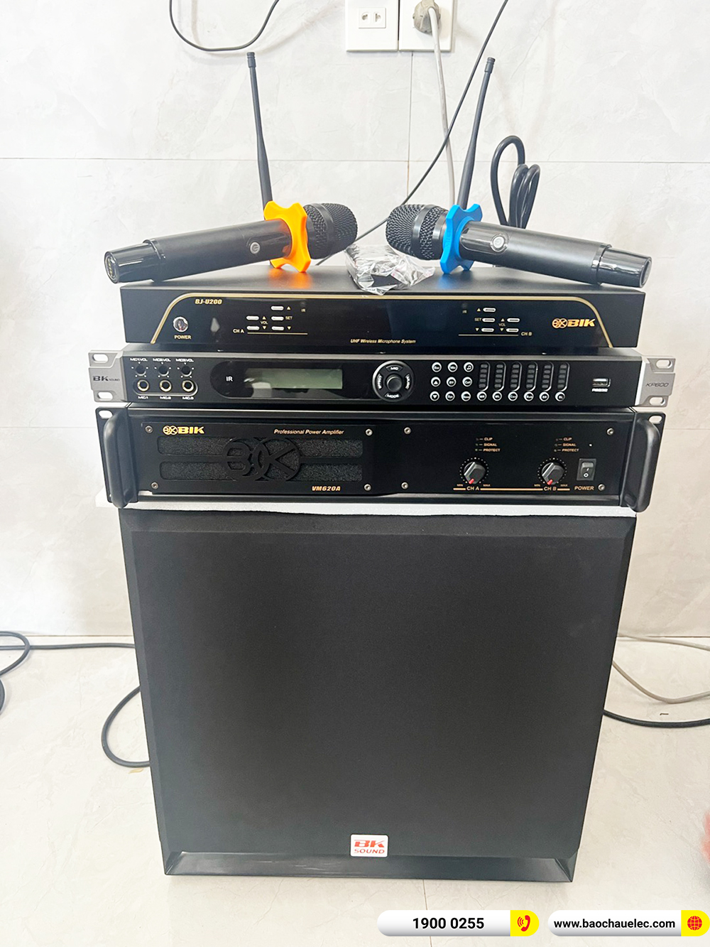 Lắp đặt d&agrave;n karaoke BIK hơn 36tr cho anh Lương ở Đăk Lăk