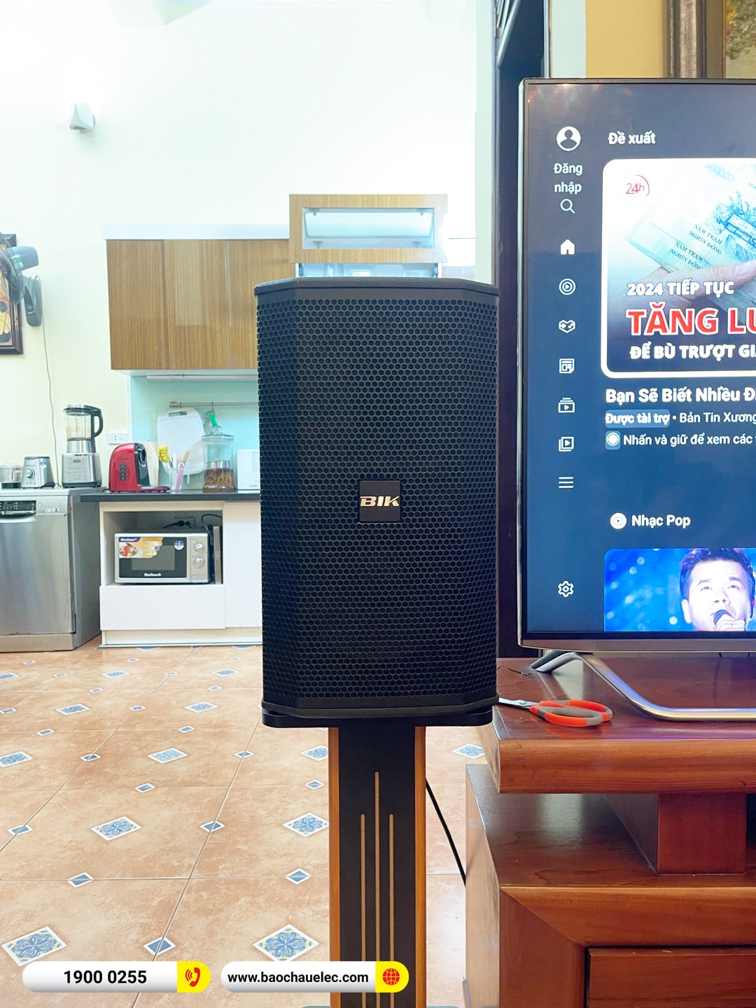 Lắp đặt d&agrave;n karaoke BIK gần 42tr cho ch&uacute; H&ugrave;ng tại H&agrave; Nội (BIK BSP 410II, VM630A, BPR-5600, W66 Plus, BJ-U500)