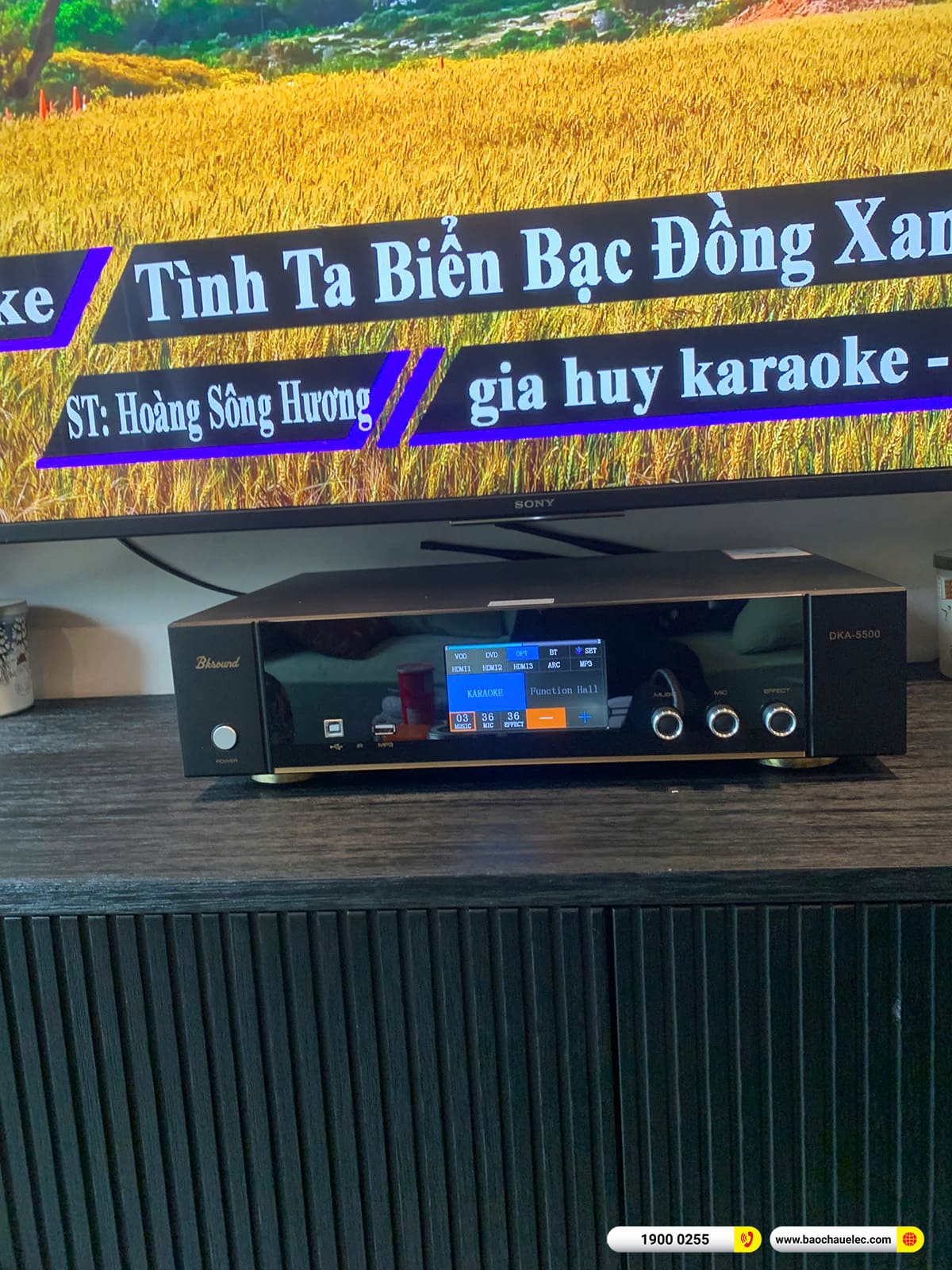 Lắp đặt d&agrave;n karaoke BIK hơn 15tr cho c&ocirc; Minh tại H&agrave; Nội 