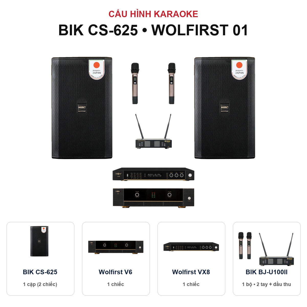 Cấu hình BIK CS-625 Wolfirst 01 và số lượng thiết bị