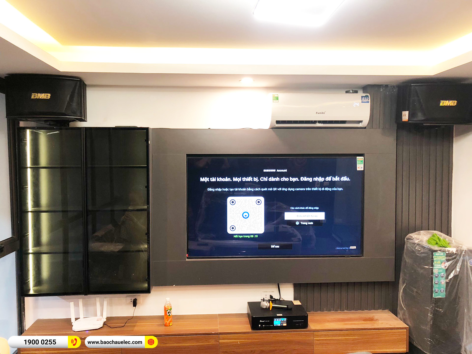 Lắp đặt d&agrave;n karaoke BMB hơn 22tr cho anh Cảnh tại H&agrave; Nội 