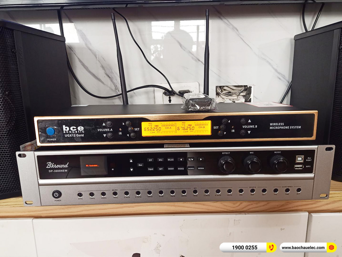 Lắp đặt d&agrave;n karaoke BMB gần 32tr cho anh Đạt tại H&agrave; Nội (BMB CSN 510SE, DP3600 New, JBL A100P, UGX12 Gold)