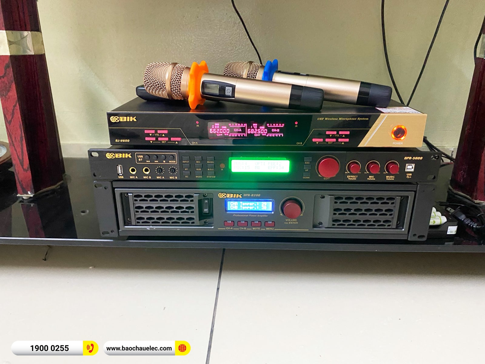 Lắp đặt d&agrave;n karaoke BMB gần 55tr cho anh Đ&ocirc;ng tại H&agrave; Nội (BMB 1212SE, BPA-8200, BPR-5600, SW612, BJ-U600)