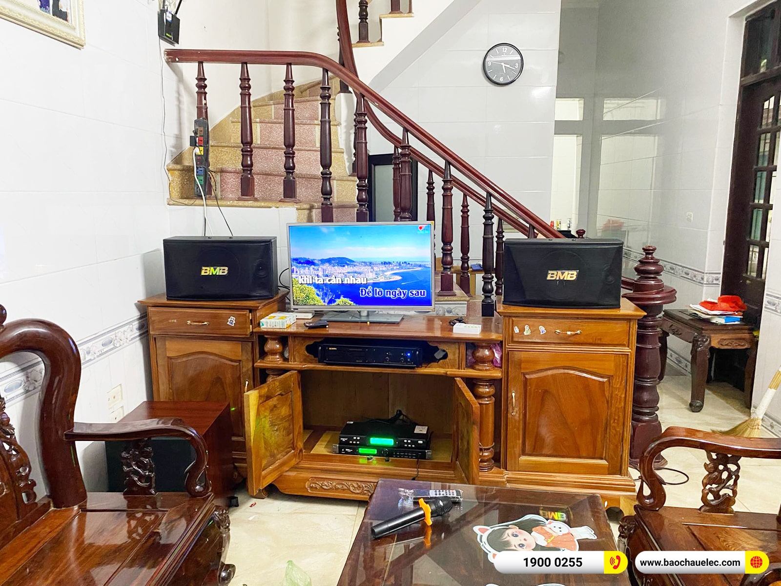 Lắp đặt d&agrave;n karaoke BMB gần 34tr cho anh Duẩn tại H&agrave; Nội (BMB CSN 510SE, VM420A, KP500, SW612, Toprhyme M300)