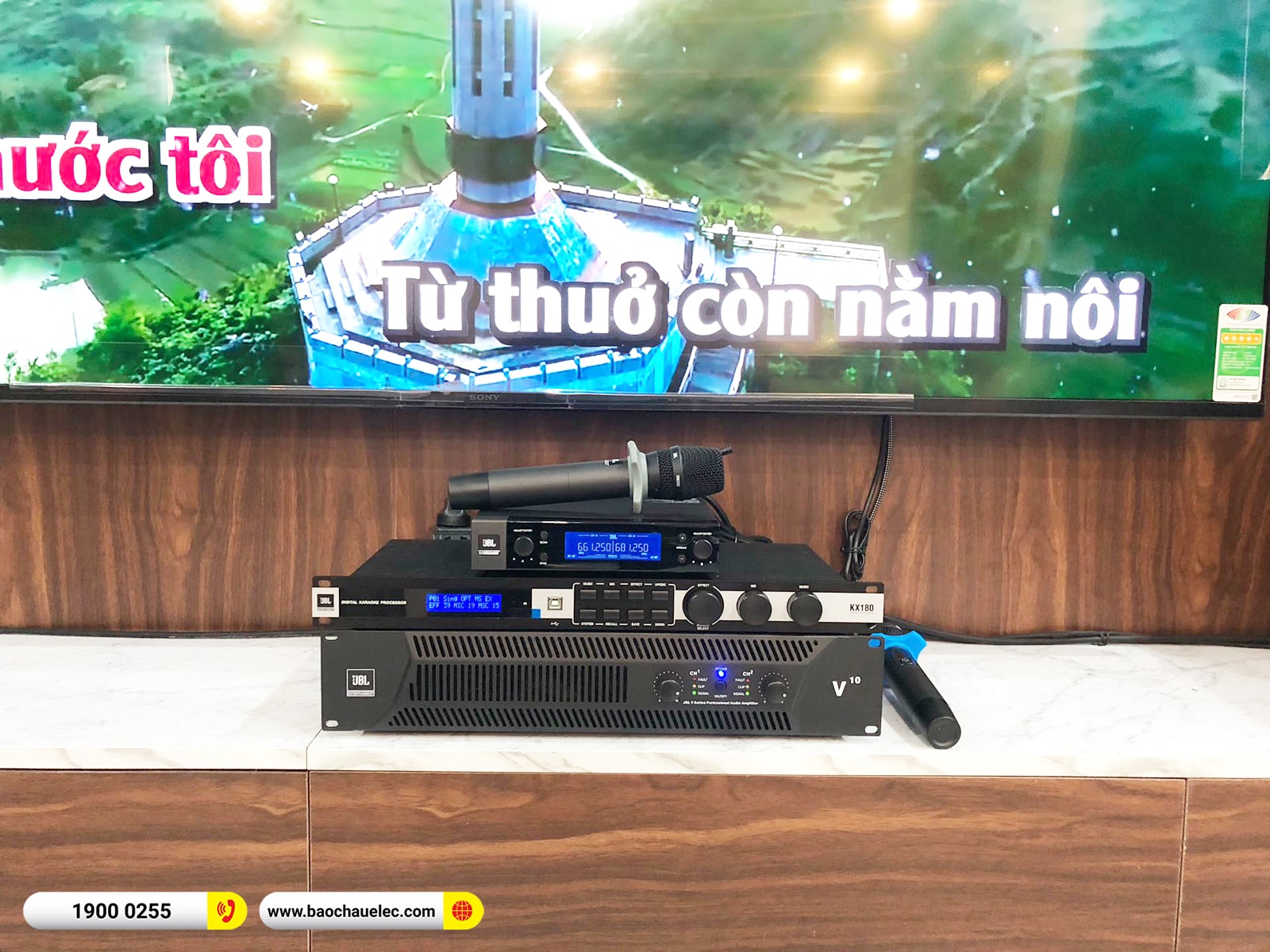 Lắp đặt d&agrave;n karaoke BMB hơn 73tr cho anh Thắng tại H&agrave; Nội (BMB 1212SE, JBL V10, KX180A, SW612, VM200) 
