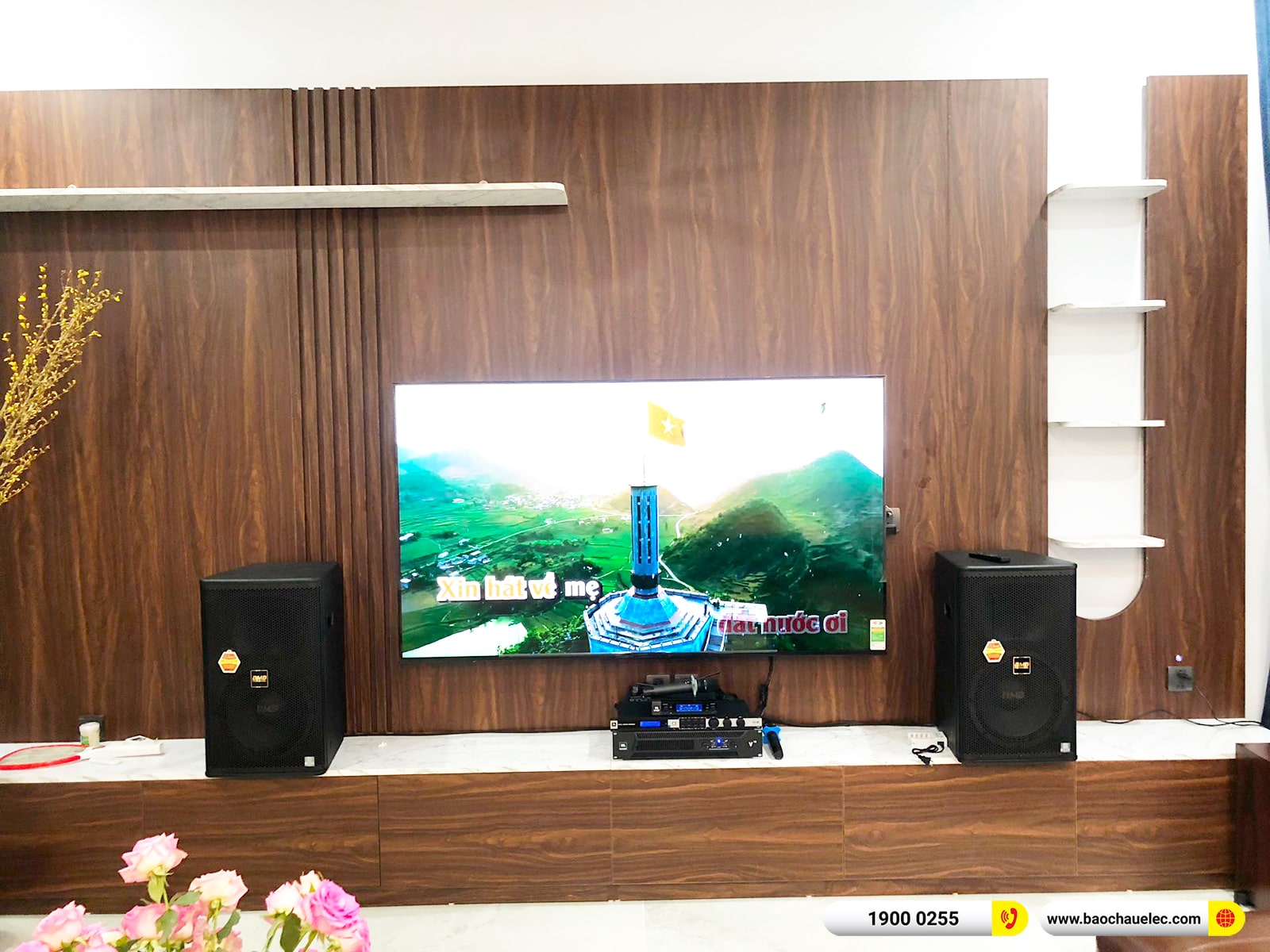 Lắp đặt d&agrave;n karaoke BMB hơn 73tr cho anh Thắng tại H&agrave; Nội (BMB 1212SE, JBL V10, KX180A, SW612, VM200) 