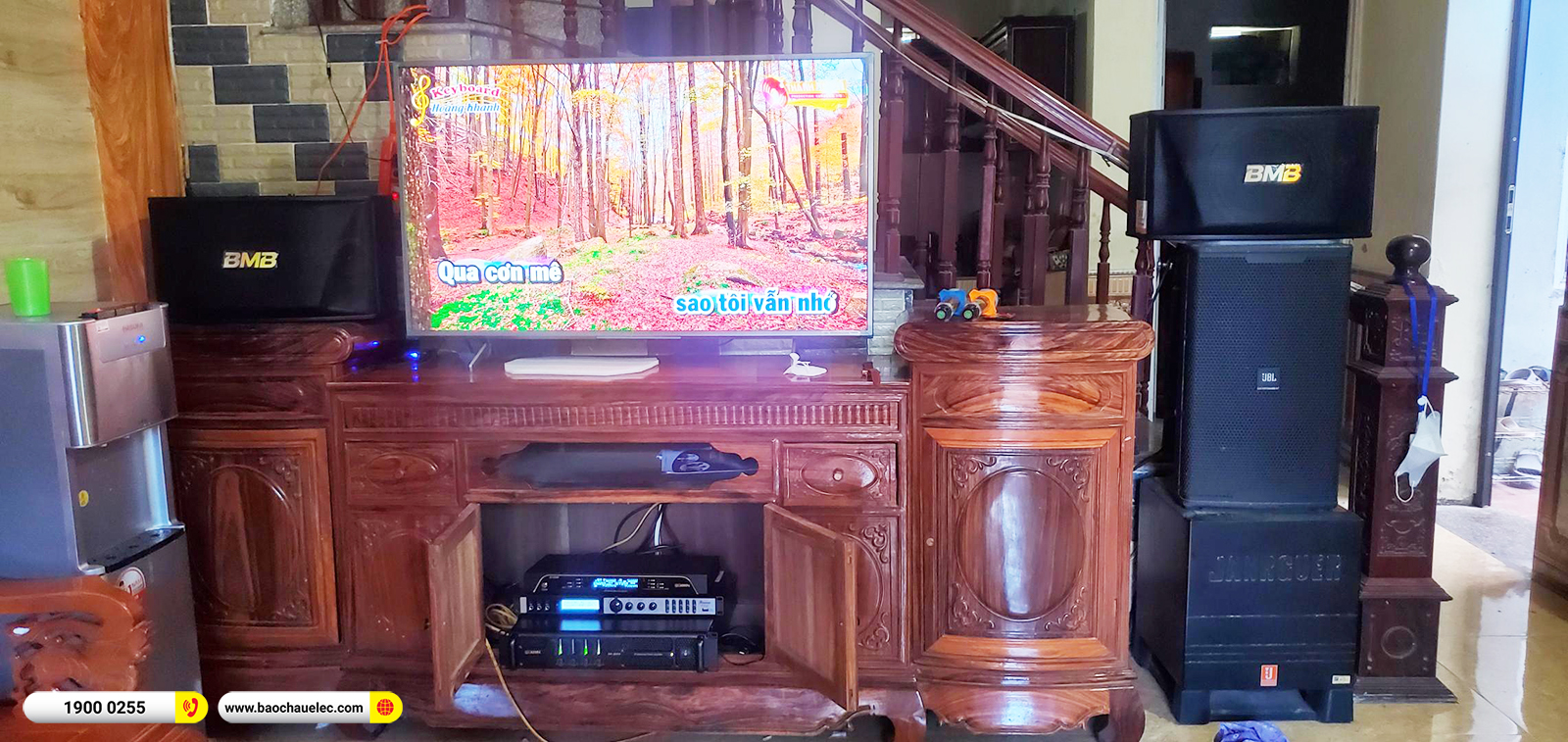 Lắp đặt d&agrave;n karaoke BMB hơn 32tr cho anh Tiền tại H&agrave; Nội