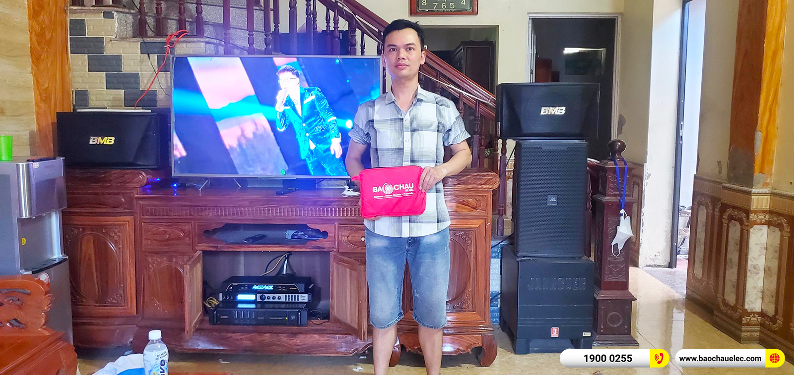 Lắp đặt d&agrave;n karaoke BMB hơn 32tr cho anh Tiền tại H&agrave; Nội