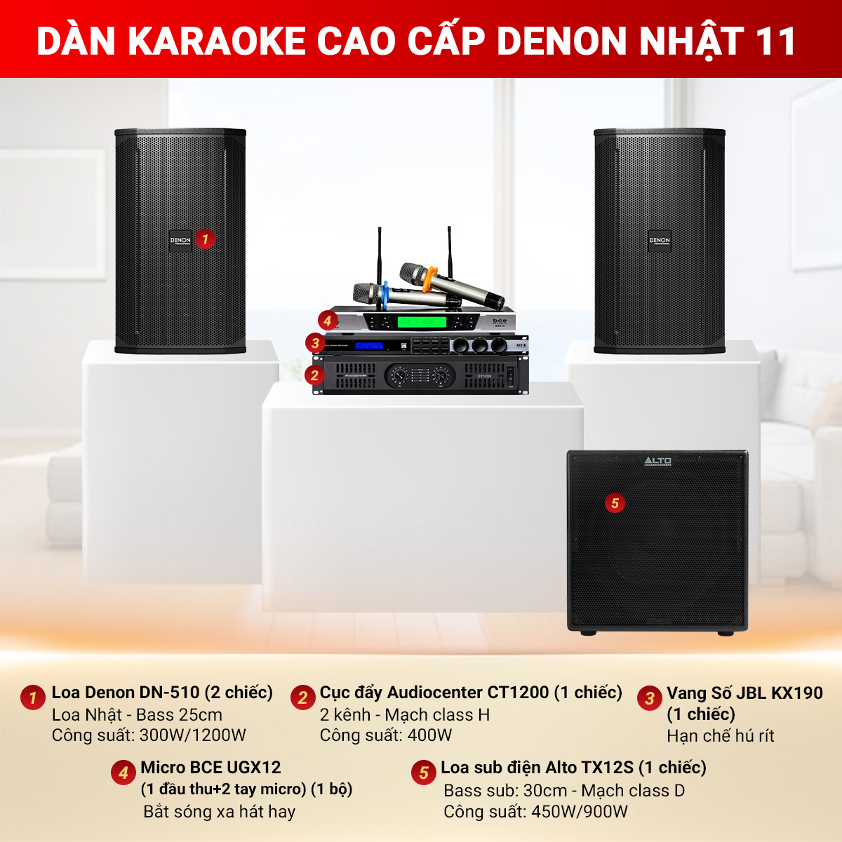 Dàn karaoke cao cấp Denon Nhật 11