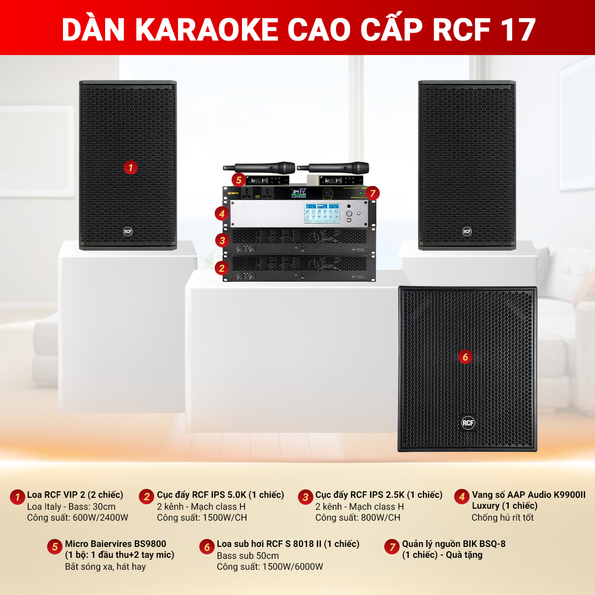D&agrave;n karaoke cao cấp RCF 1
