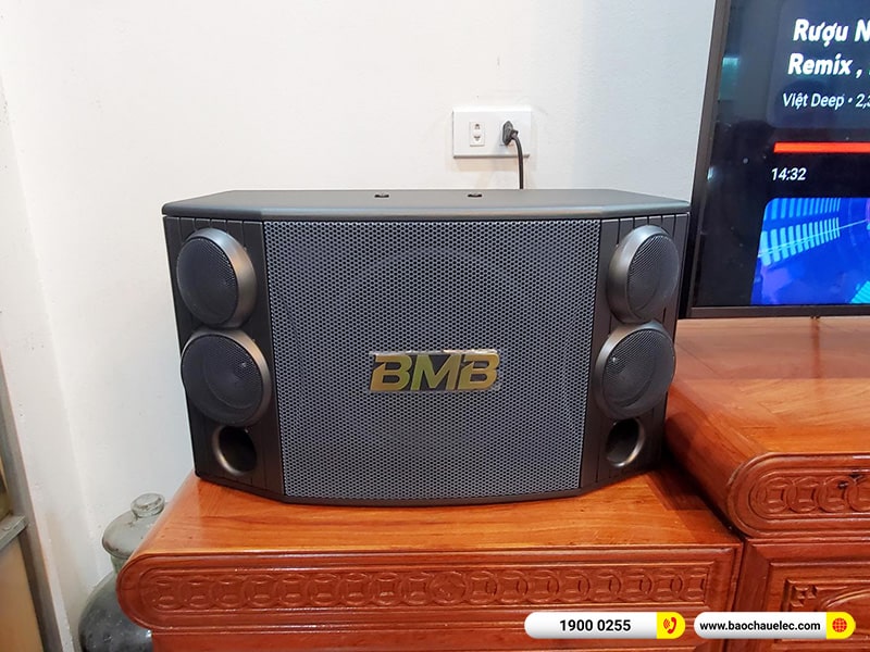 Lắp đặt d&agrave;n karaoke BMB gần 33tr cho chị Hải tại H&agrave; Nội (BMB 880SE, Denon Pro DP-N1600, SW512C)