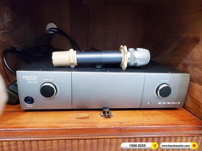 Lắp đặt d&agrave;n karaoke BMB gần 33tr cho chị Hải tại H&agrave; Nội (BMB 880SE, Denon Pro DP-N1600, SW512C)