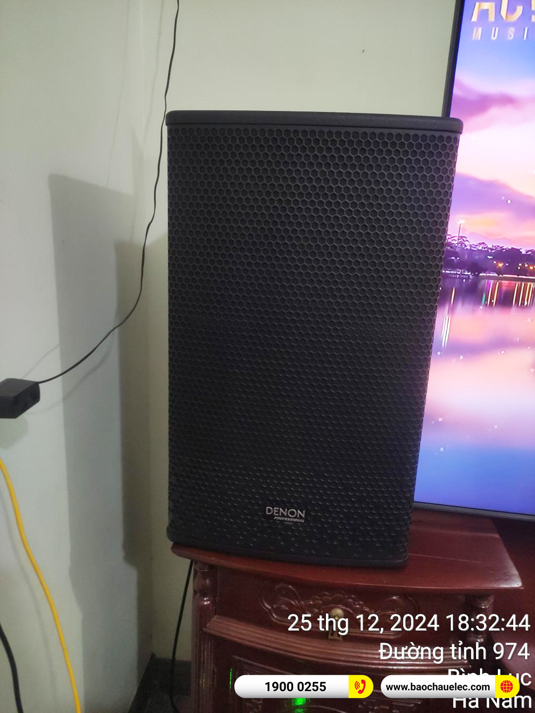 Lắp đặt d&agrave;n karaoke Denon hơn 32tr cho chị Hằng tại H&agrave; Nam