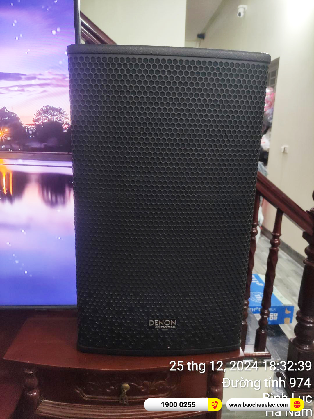 Lắp đặt d&agrave;n karaoke Denon hơn 32tr cho chị Hằng tại H&agrave; Nam
