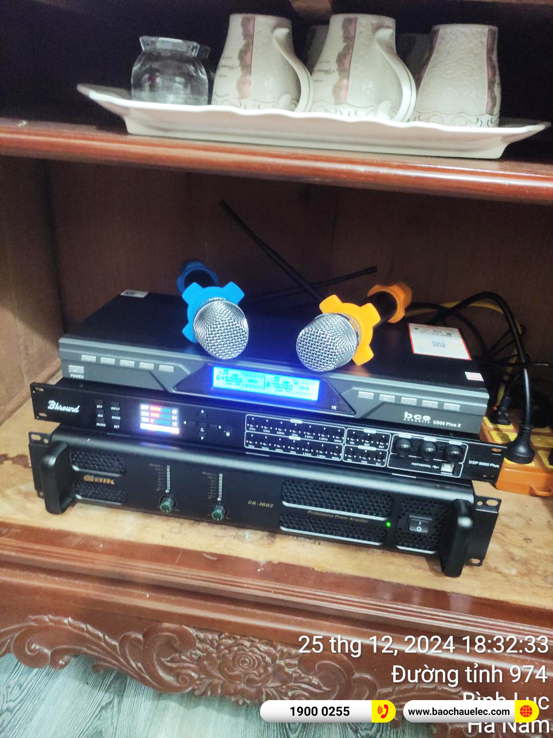 Lắp đặt d&agrave;n karaoke Denon hơn 32tr cho chị Hằng tại H&agrave; Nam