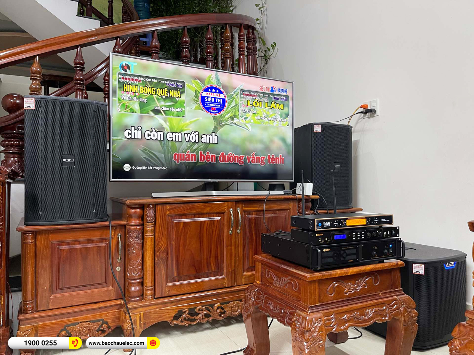 Lắp đặt d&agrave;n karaoke Denon hơn 54tr cho chị Hồng tại Đồng Nai