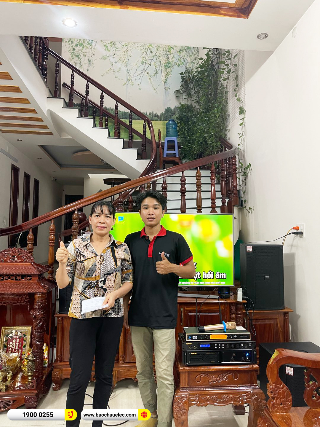 Lắp đặt d&agrave;n karaoke Denon hơn 54tr cho chị Hồng tại Đồng Nai