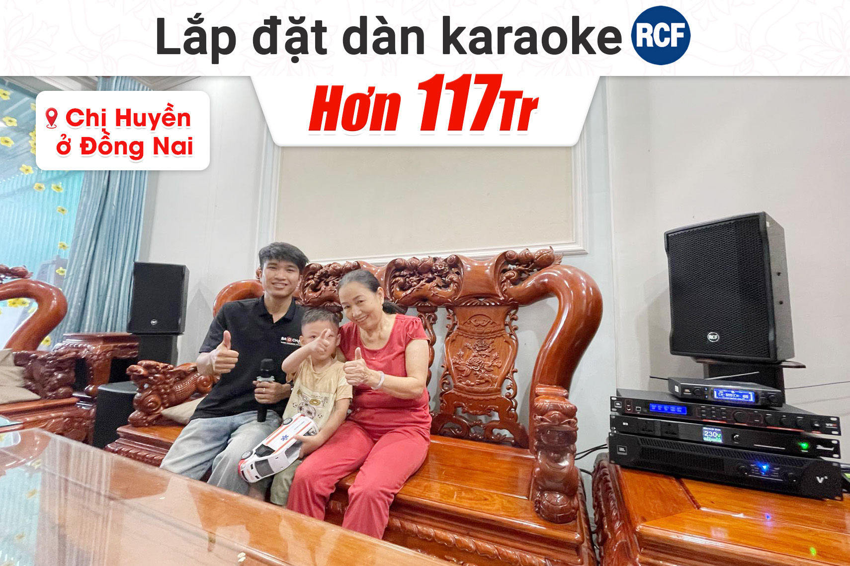 Lắp đặt dàn karaoke RCF hơn 117tr cho chị Huyền tại Đồng Nai