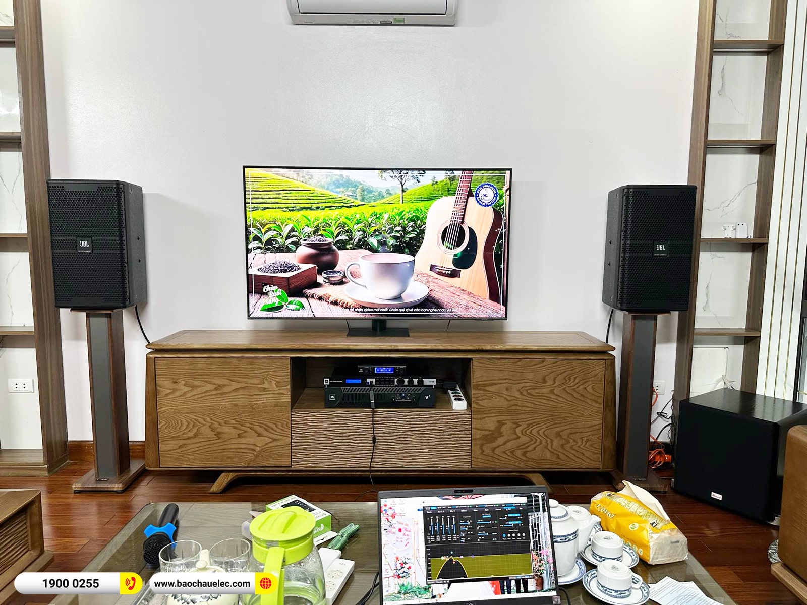 Lắp đặt d&agrave;n karaoke JBL hơn 60tr cho chị Huyền tại H&agrave; Nội