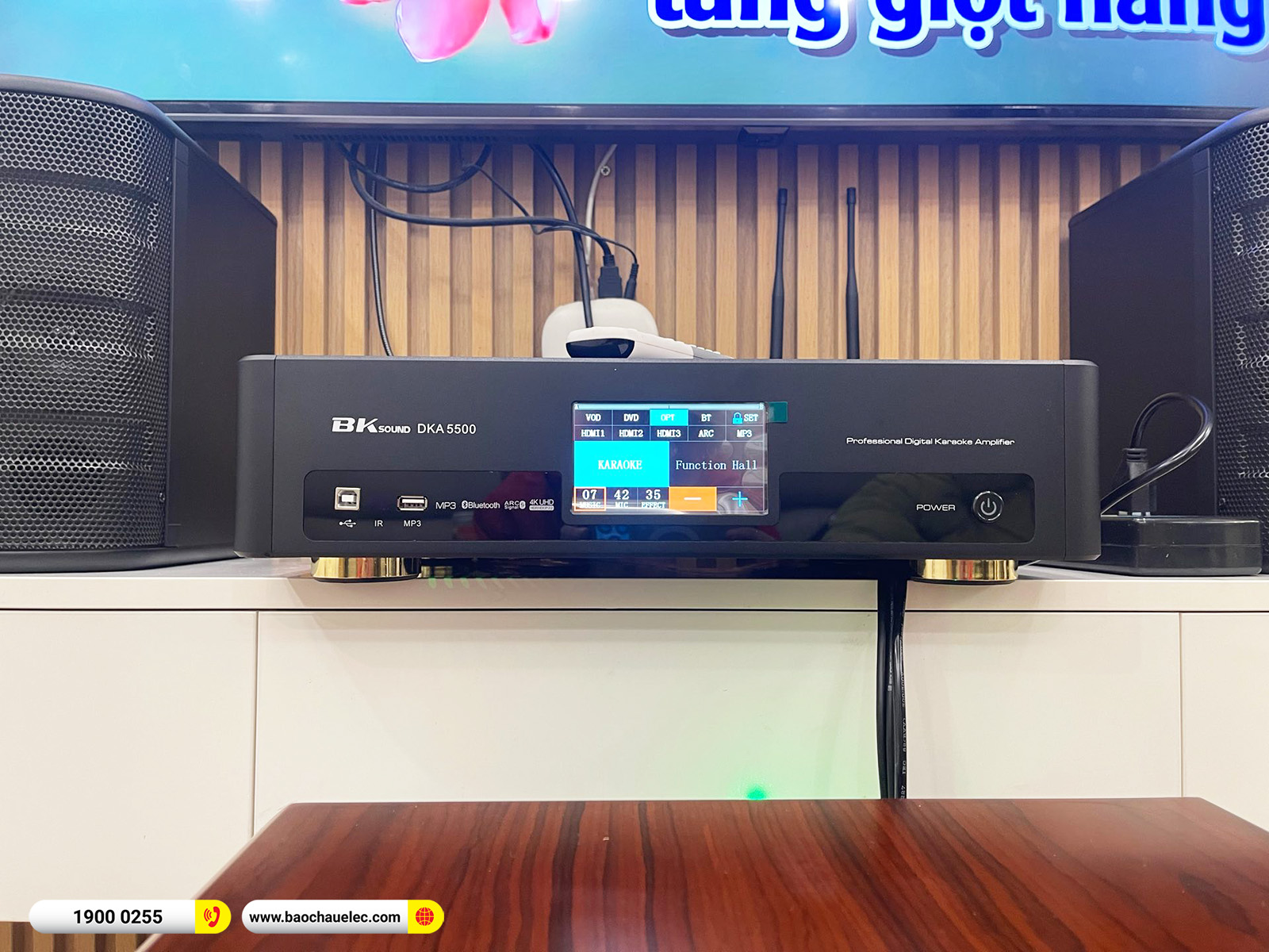Lắp đặt d&agrave;n karaoke BIK hơn 18tr cho chị Lan Anh tại H&agrave; Nội (BIK BJ-S668, BKSound DKA 5500, SW512) 