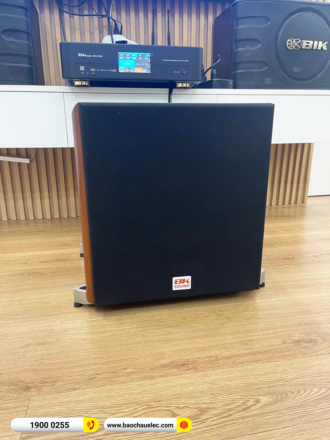 Lắp đặt d&agrave;n karaoke BIK hơn 18tr cho chị Lan Anh tại H&agrave; Nội (BIK BJ-S668, BKSound DKA 5500, SW512) 