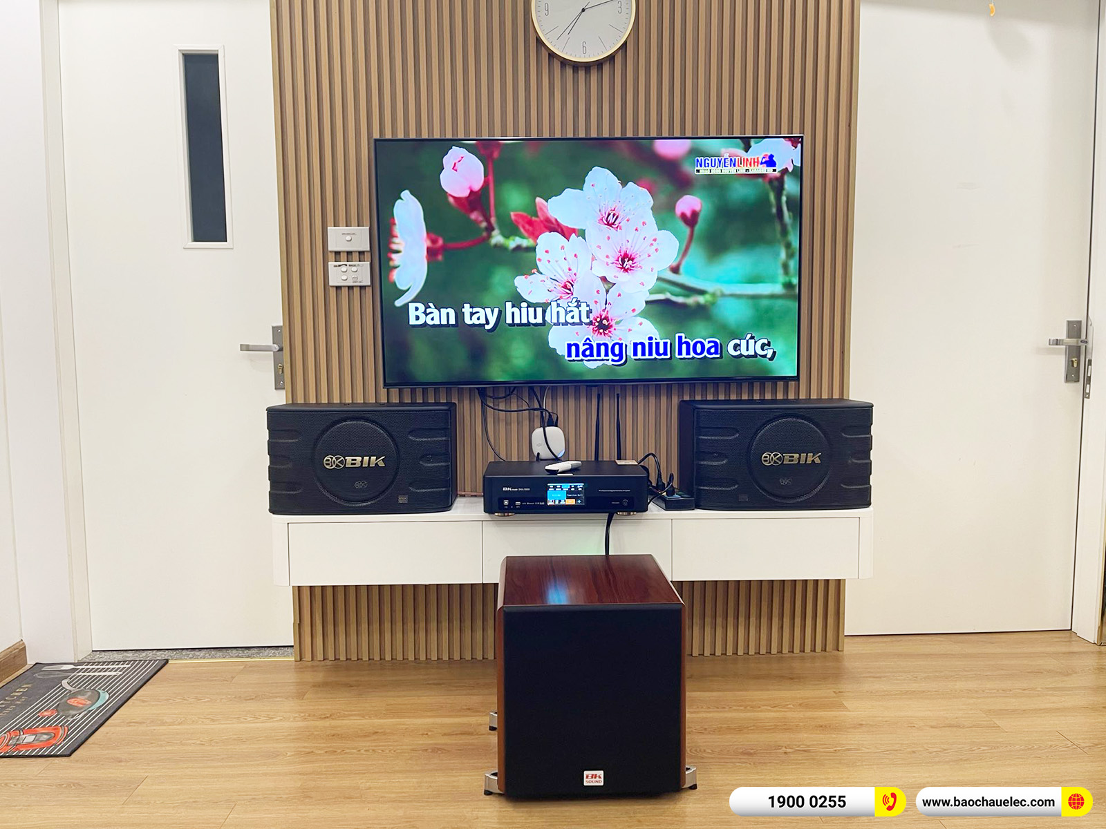 Lắp đặt d&agrave;n karaoke BIK hơn 18tr cho chị Lan Anh tại H&agrave; Nội (BIK BJ-S668, BKSound DKA 5500, SW512) 