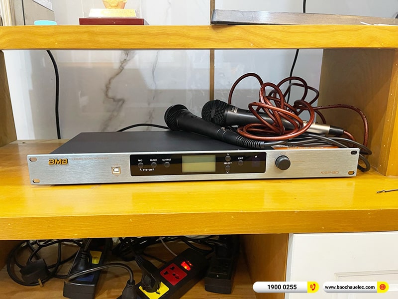 Lắp đặt d&agrave;n karaoke BMB hơn 50tr cho chị Linh tại H&agrave; Nội (BMB 1210SE, CA-J602, KSP-50, SW512C, BJ-U500, PGA58-QTR)