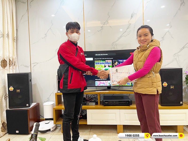 Lắp đặt d&agrave;n karaoke BMB hơn 50tr cho chị Linh tại H&agrave; Nội (BMB 1210SE, CA-J602, KSP-50, SW512C, BJ-U500, PGA58-QTR)