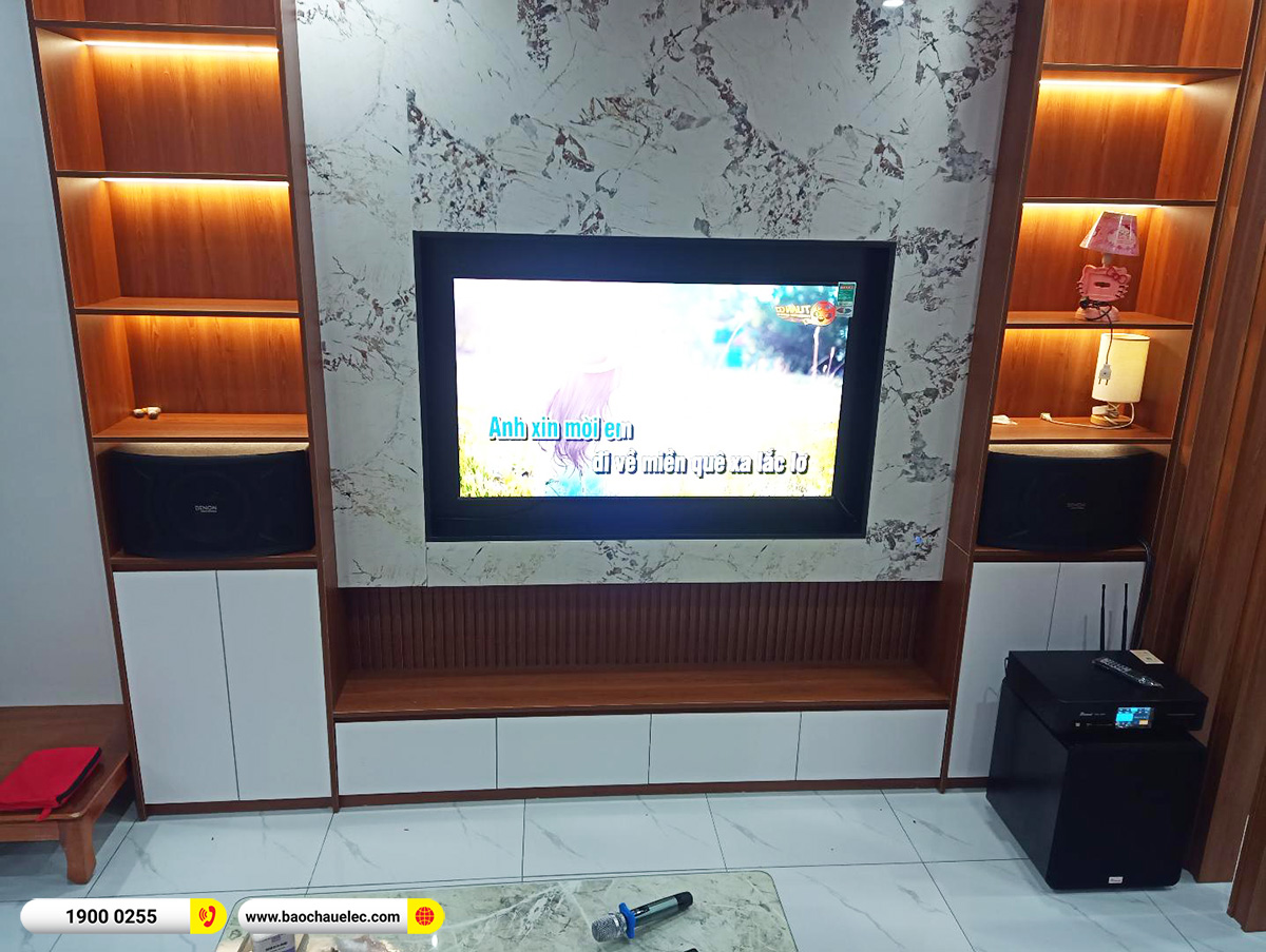 Lắp đặt d&agrave;n karaoke Denon hơn 20tr cho chị Mai tại H&agrave; Nội