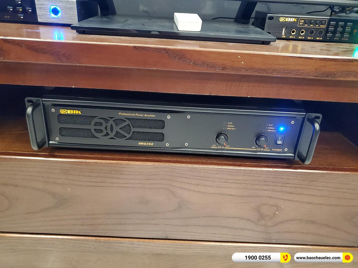 Lắp đặt d&agrave;n karaoke BIK hơn 31tr cho chị Nga tại H&agrave; Nội (BIK BSP 410II, VM620A, BPR-5600, BJ-U500)