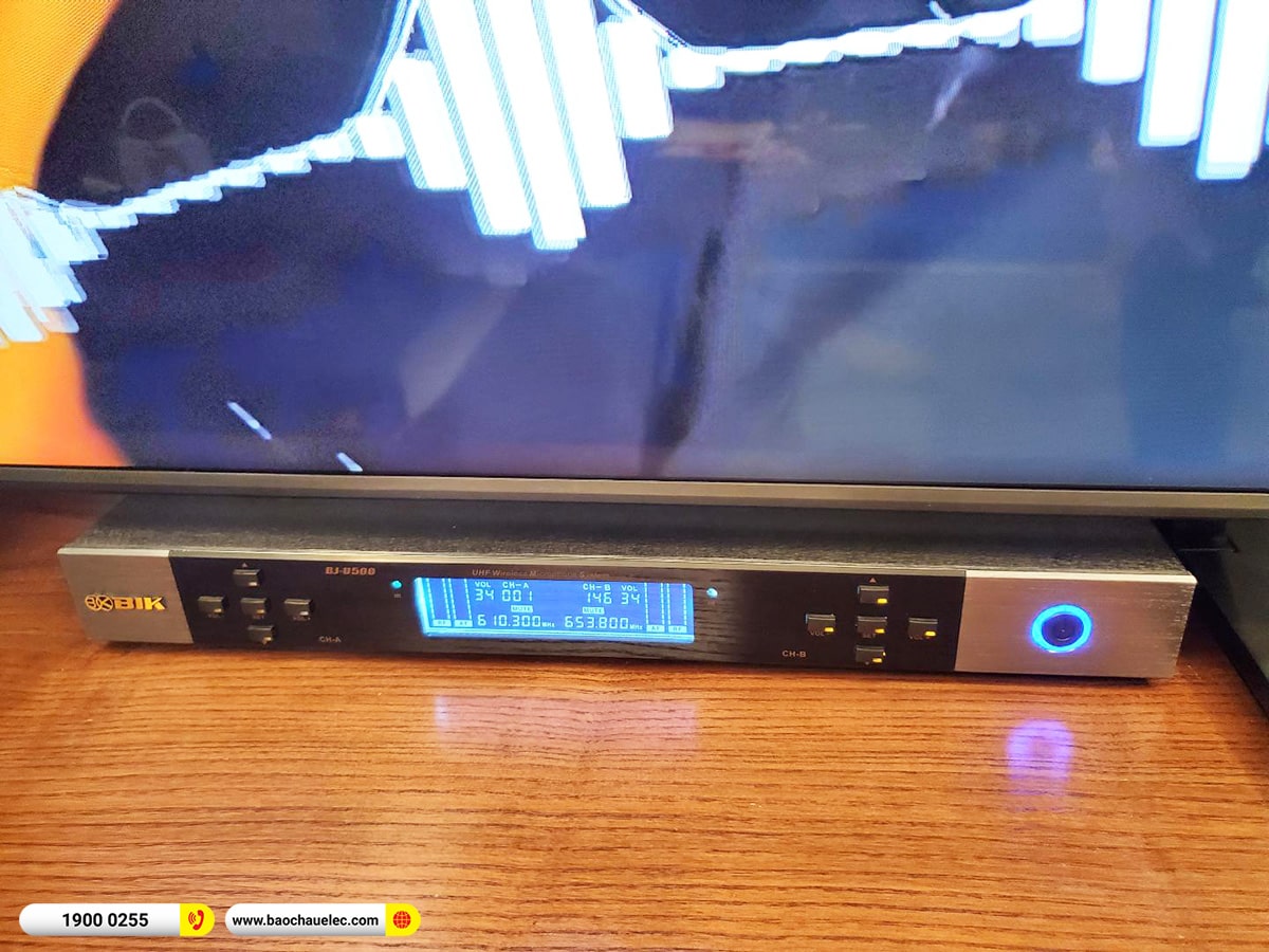 Lắp đặt d&agrave;n karaoke BIK hơn 31tr cho chị Nga tại H&agrave; Nội (BIK BSP 410II, VM620A, BPR-5600, BJ-U500)