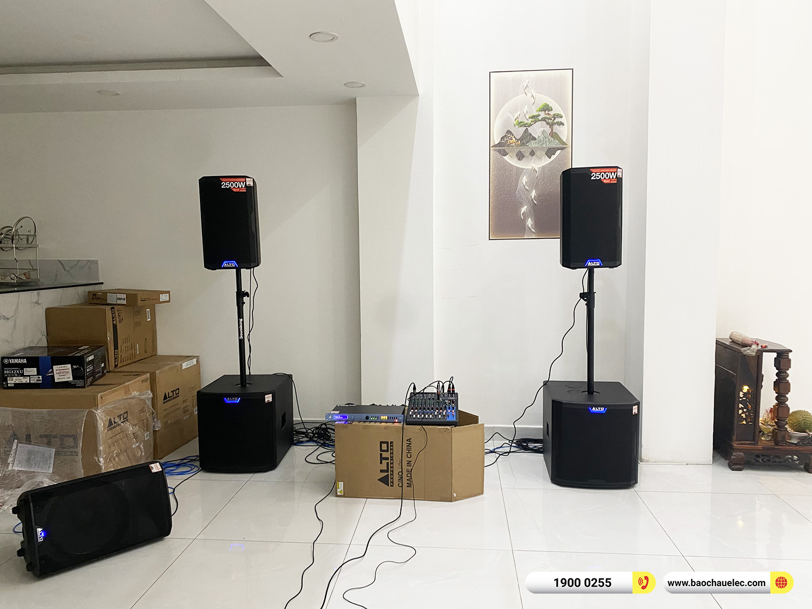 Lắp đặt d&agrave;n karaoke Alto hơn 85tr cho c&ocirc; Nguyệt tại TPHCM