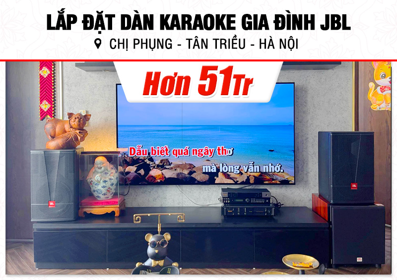 Lắp đặt dàn karaoke JBL hơn 51tr cho chị Phụng tại Hà Nội (JBL CV1270, CA-J602, BKSound KP600, SW815, BJ-U500)
