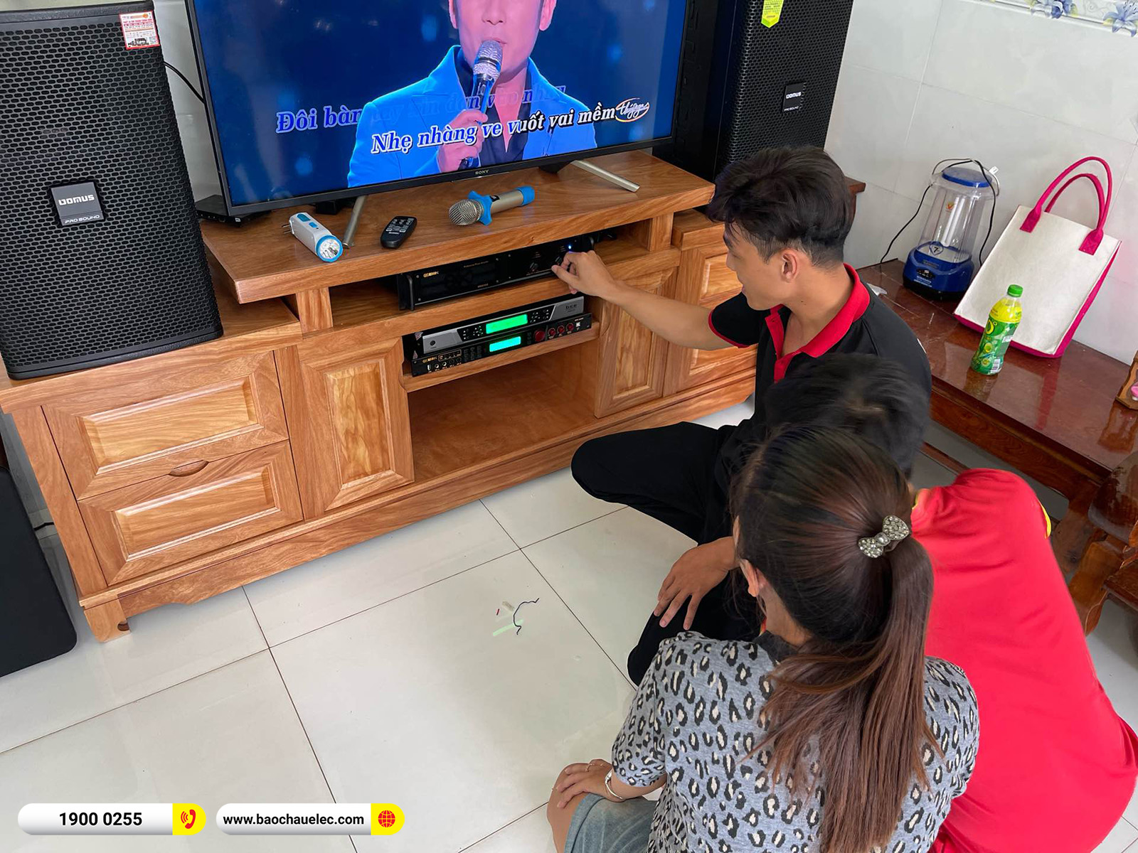 Lắp đặt d&agrave;n karaoke Domus gần 38tr cho chị Phương tại Đồng Nai