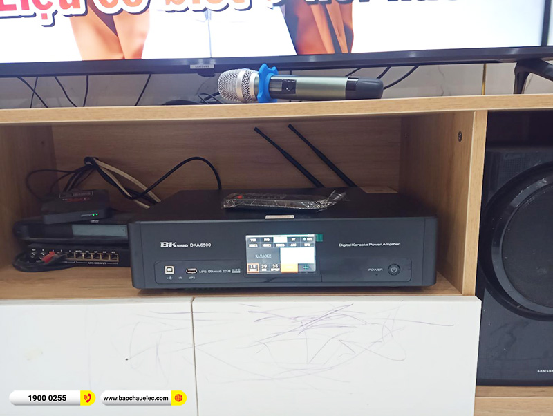 Lắp đặt ph&ograve;ng karaoke, nghe nhạc hơn 24tr cho chị Quỳnh tại H&agrave; Nội (Paramax D88 Luxury, BKSound DKA 6500)