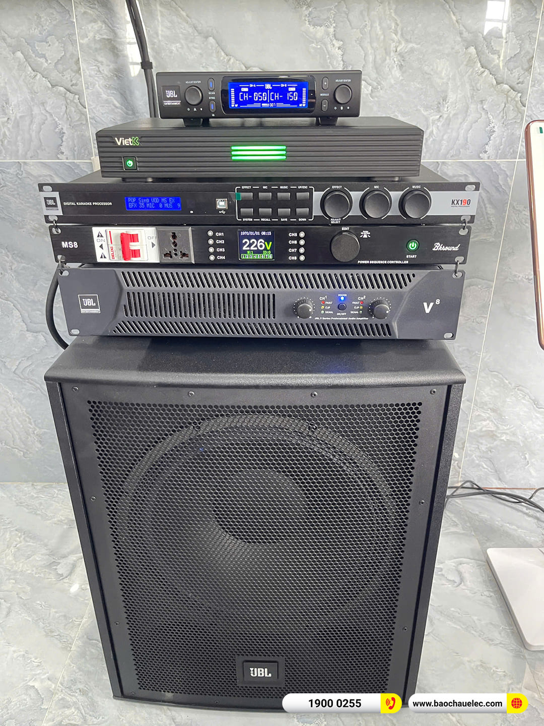 Lắp đặt d&agrave;n karaoke JBL hơn 90tr cho chị V&acirc;n tại Cần Thơ 