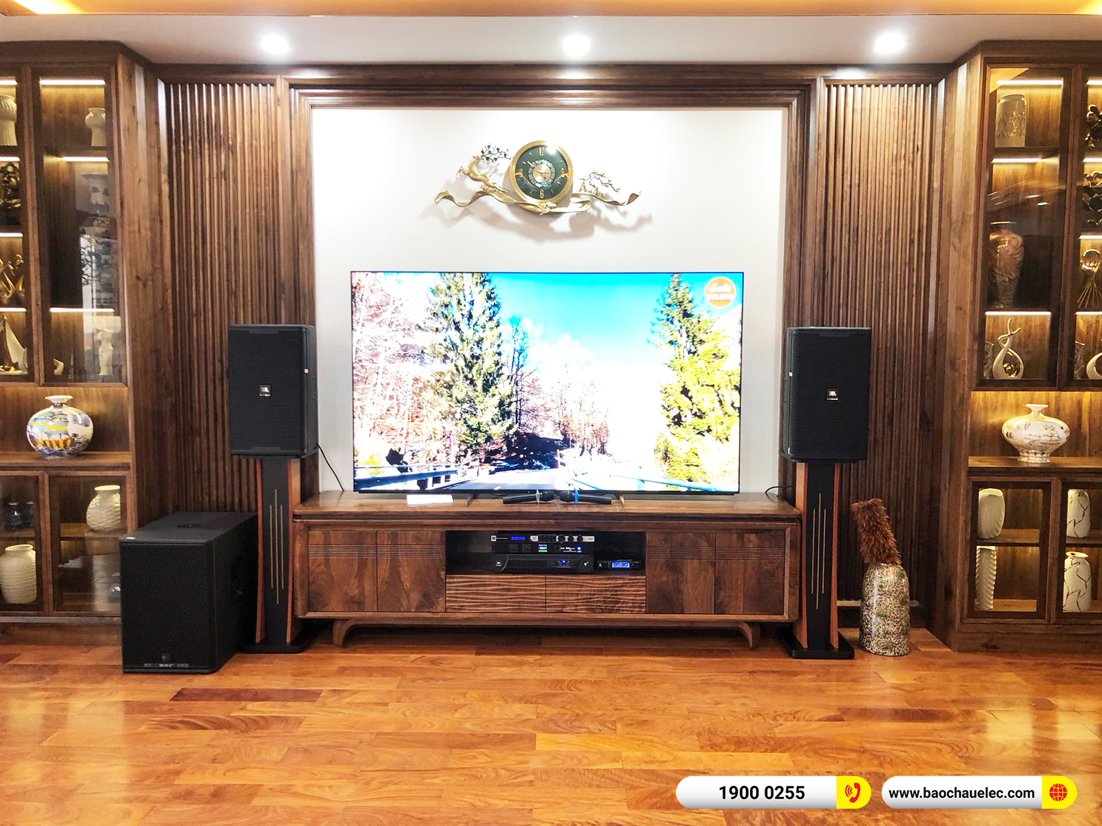 Lắp đặt d&agrave;n karaoke JBL hơn 121tr cho ch&uacute; Chiến tại H&agrave; Nội (JBL KP6012, JBL V8, KX180A, 705AS MK3, VM300,&hellip;) 