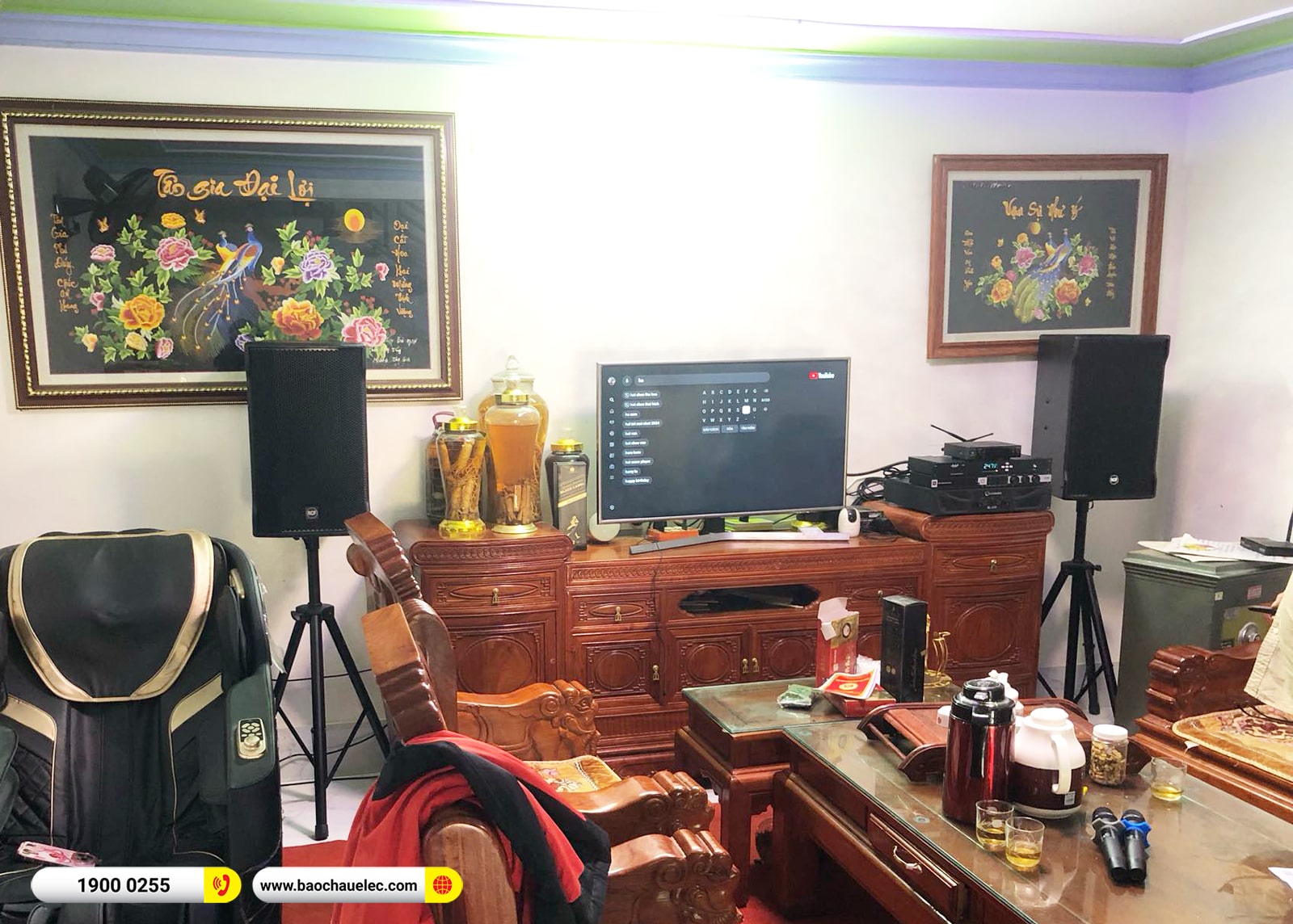 Lắp đặt dàn karaoke RCF hơn 131tr cho chú Điệp tại Bắc Giang (RCF CMAX 4112, Xli3500, KX180A, 702AS MK3, VM200, AAP P8)